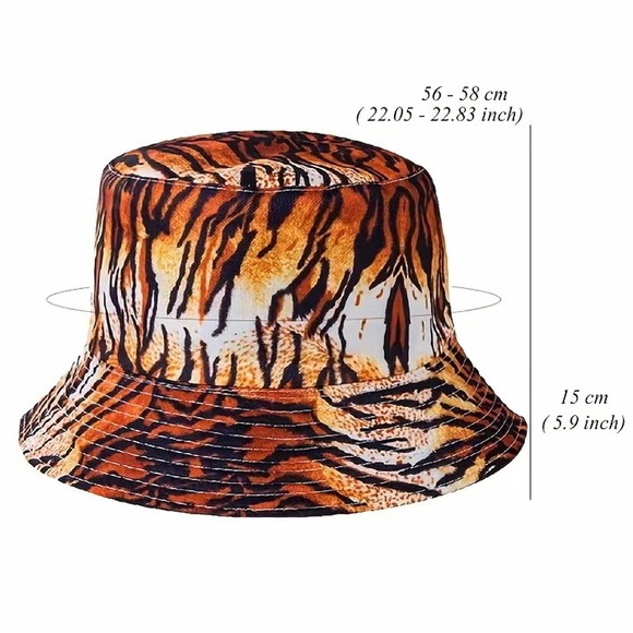 BNWT Tiger Pattern Unisex Bucket Hat - Picture 4 of 5